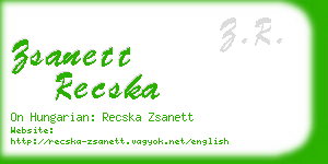 zsanett recska business card